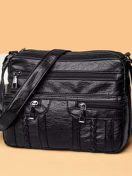 Сумка женская с заклепками, черный