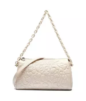 Сумка женская Tous Грета на плечо кожаная с тиснением, экрю