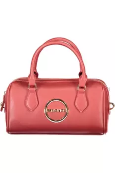 Сумка женская Valentino с круглым логотипом, красный / серебряный