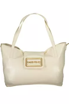 Сумка женская Valentino с логотипом, бежевый / золотой