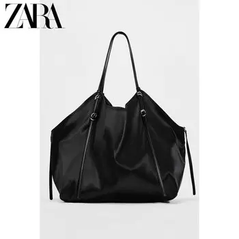 Сумка женская Zara атласная, черный