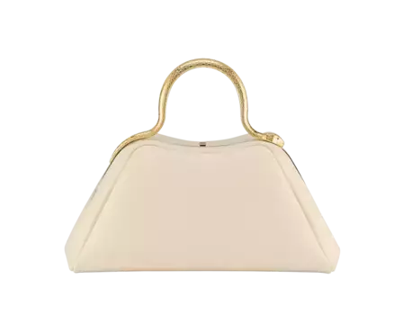 Сумка-змеевик Bvlgari, белый