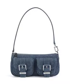 Сумка Zoe через плечо из хлопка Michael Kors, синий