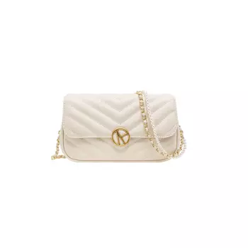 Сумки через плечо из коровьей кожи, среднего размера, женские, цвета экрю VANESSA HOGAN, зеленый