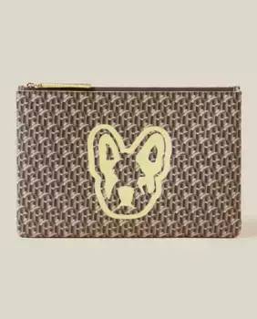 Сумки-клатчи коричневого цвета с монограммой Jean Toto Claudie Pierlot, цвет Camel