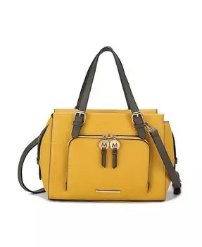 Сумки-сэтчел Elise в стиле колор-блок от Mia k Mkf Collection, желтый