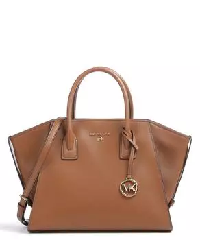 Сумочка Avril из зернистой яловой кожи Michael Kors, коричневый