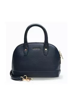 Сумочка Bologna Leather кожаная 24 см LAZAROTTI, темно-синий