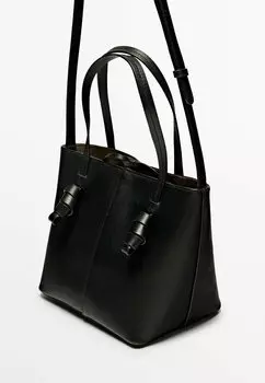 Сумочка BUCKET Massimo Dutti, черный