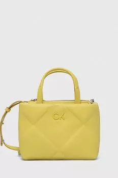 Сумочка тоут Calvin Klein стеганая из переработанного материала, желтый