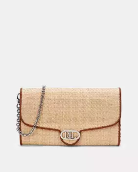 Сумочка через плечо из рафии среднего размера Lauren Ralph Lauren, цвет Natural