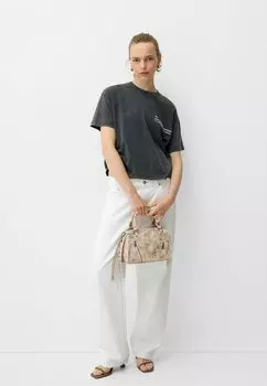 Сумочка CRACKLED-EFFECT Bershka, белый