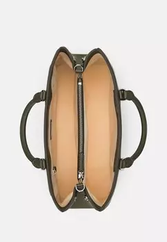 Сумочка CROSSHATCH LEATHER LARGE HANNA SATCHEL Ralph Lauren, оливковый