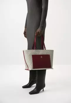 Сумочка Distinct Tote Mono Tommy Hilfiger, темная магма/нейтральное моно