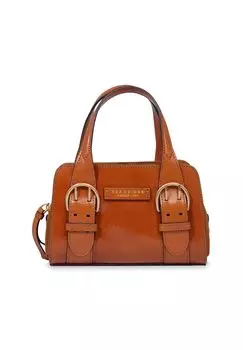 Сумочка Елена кожаная 21 см THE BRIDGE, цвет Cognac