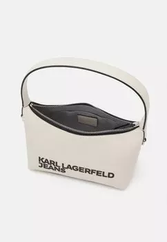 Сумочка Essential Logo Top Handle Karl Lagerfeld, белая шапка серая