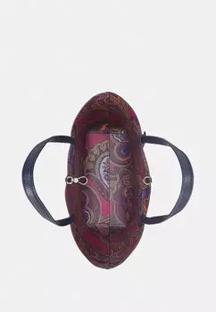 Сумочка FAUX LEATHER LARGE REVERSIBLE TOTE BAGFAUX LEATHER PRINT REVERSIBLE TOTE Ralph Lauren, темно-синий