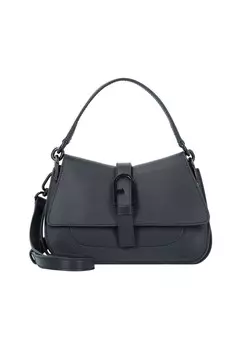 Сумочка Flow кожаная 21 см FURLA, цвет Nero
