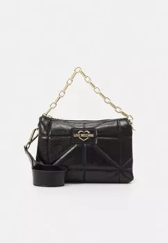 Сумочка GEOMETRIC QUILTED Love Moschino, черный