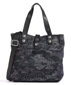 Сумочка хлопок, зернистая яловая кожа Campomaggi, серый