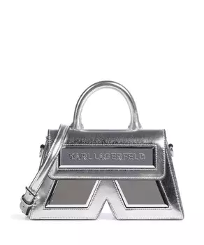 Сумочка ikon k из мелкозернистой яловой кожи Karl Lagerfeld, серебряный