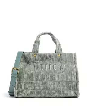 Сумочка iris из жатого бархата м хлопок, полиэстер Juicy Couture, зеленый