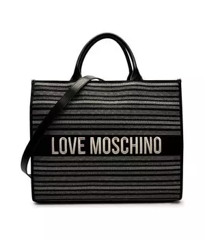 Сумочка из холста Love Moschino, черный