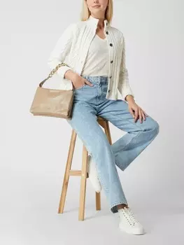 Сумочка из кожи модель "Пиума" Furla, серо-коричневый