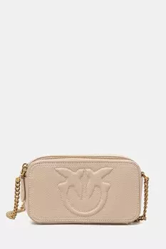 Сумочка из кожи Pinko, бежевый