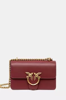 Сумочка из кожи Pinko, бордовый