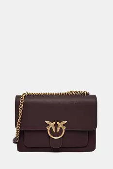 Сумочка из кожи Pinko, бордовый