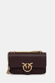 Сумочка из кожи Pinko, бордовый