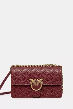 Сумочка из кожи Pinko, бордовый