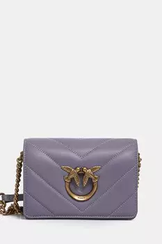 Сумочка из кожи Pinko, фиолетовый