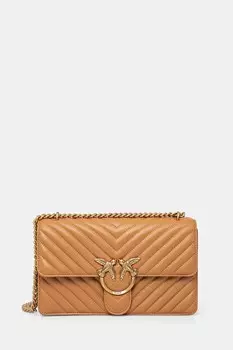 Сумочка из кожи Pinko, коричневый