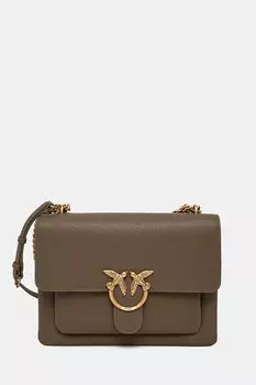 Сумочка из кожи Pinko, коричневый