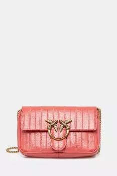 Сумочка из кожи Pinko, оранжевый