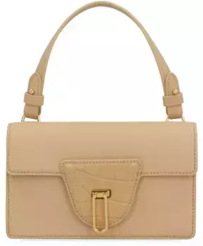 Сумочка из кожи с крокодиловым принтом Coccinelle, бежевый