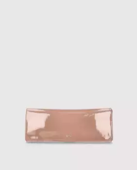 Сумочка из лакированной кожи телесного цвета Mascar, натуральный