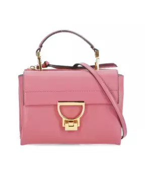 Сумочка из мелкой кожи розового цвета Coccinelle, розовый