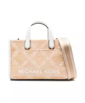 Сумочка из соломенной кожи Michael Kors, бежевый