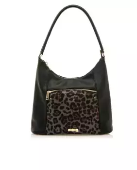 Сумочка из ткани бохо с плетеной ручкой Mustang, черный