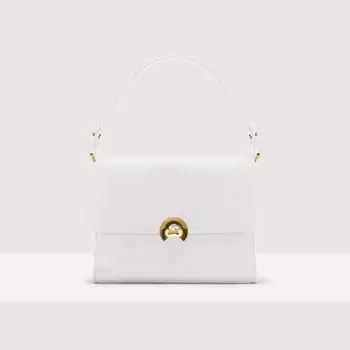 Сумочка из зернистой кожи Coccinelle BINXIE MEDIUM, белый