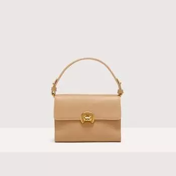 Сумочка из зернистой кожи Coccinelle BINXIE SMALL, бежевый