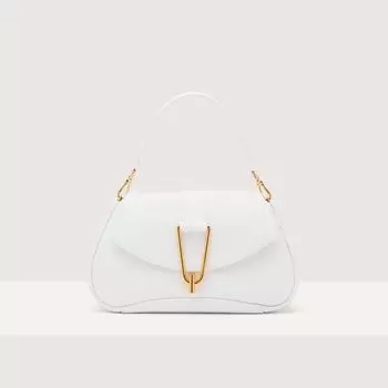 Сумочка из зернистой кожи Coccinelle HIMMA MEDIUM, белый