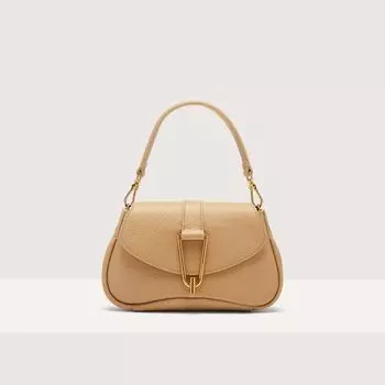 Сумочка из зернистой кожи Coccinelle HIMMA SMALL, бежевый