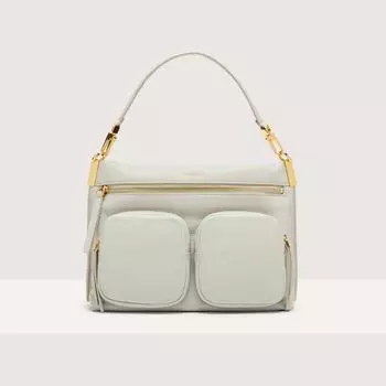 Сумочка из зернистой кожи Coccinelle HYLE MEDIUM, зеленый