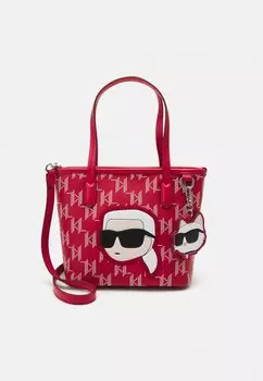Сумочка KARL LAGERFELD IKONIK MONO TOTE, цвет haute red