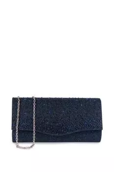 Сумочка-клатч с блестками 'Deja' Paradox London, синий