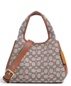 Сумочка Lana 23 текстильная, зернистая кожа Coach, коричневый